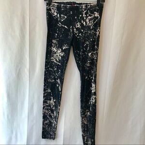 Splattered bleach look leggings
